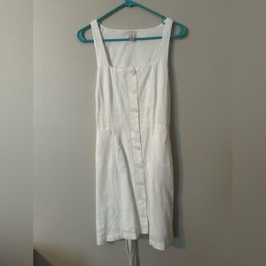 a new day White Button-Front Midi Dress